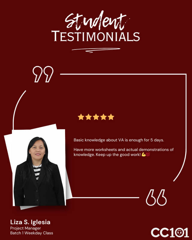 Batch 1 Weekdays Liza